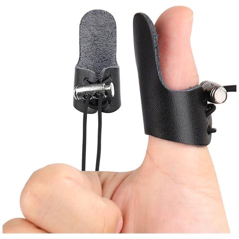 Protezione Per Le Dita Regolabile A Strato Singolo Per Tiro Con L'arco Black - Foto 2