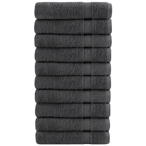 Asciugamani Bagno SOLUND 10 pz Antracite 100x150cm 600gsm - Foto 1