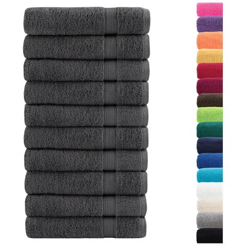 Asciugamani Bagno SOLUND 10 pz Antracite 100x150cm 600gsm - Foto 2
