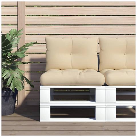 Cuscini Per Pallet 2 Pz Beige In Tessuto - Foto 1