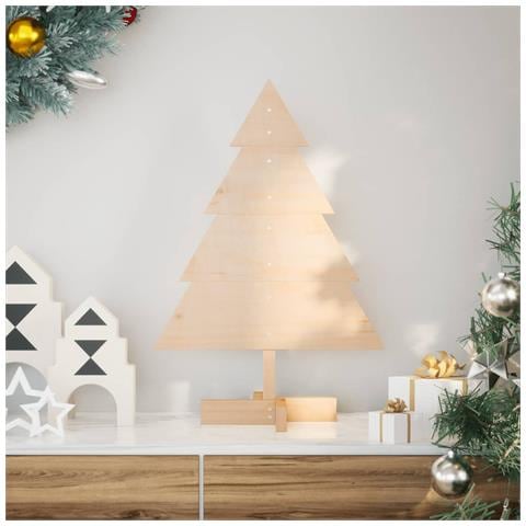 Albero Di Natale Decorativo In Legno 70 Cm In Legno Massello - Foto 1