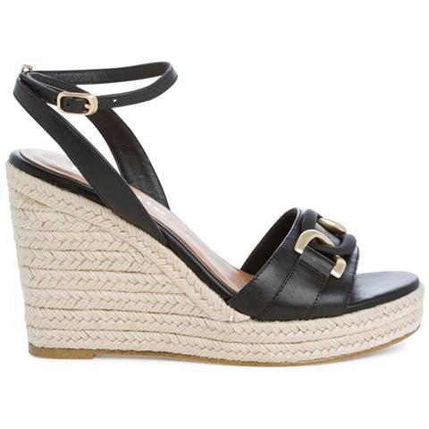 Black Casual Open Sandals Sandali Pelle Scarpe Donna Nero Eu 38, 1-28348-28 001 - Foto 1