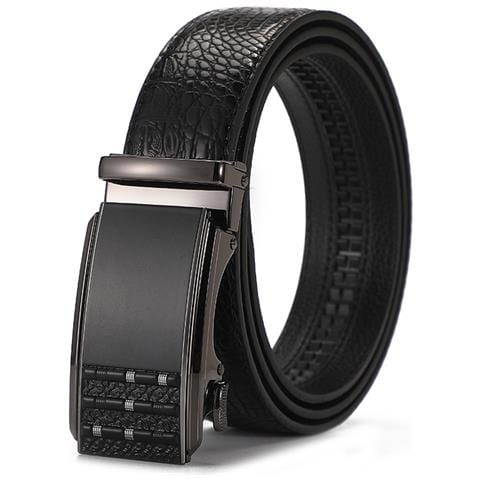 Cintura In Pelle Con Fibbia Automatica Black - Foto 1