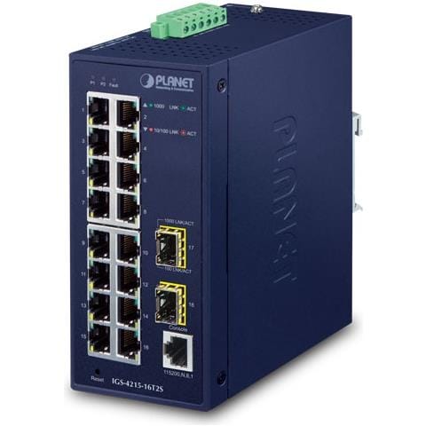 IGS-4215-16T2S switch di rete Gestito L2/L4 Gigabit Ethernet (10/100/1000) Blu - Foto 1
