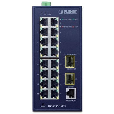 IGS-4215-16T2S switch di rete Gestito L2/L4 Gigabit Ethernet (10/100/1000) Blu - Foto 3