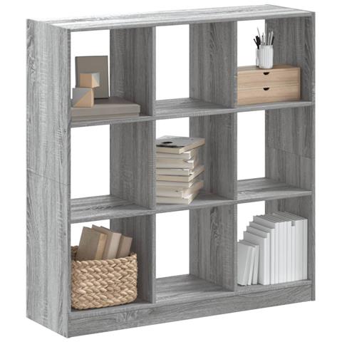 Libreria Grigio Sonoma 102x32x108 Cm In Legno Multistrato - Foto 1