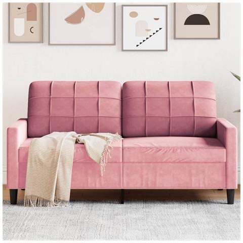 Divano A 2 Posti Rosa 140 Cm In Velluto - Foto 1