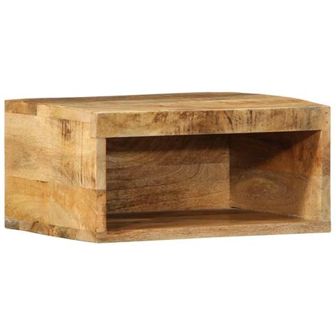 Mobile Tv A Parete 40x30x19 Cm Legno Grezzo Massello Di Mango - Foto 3