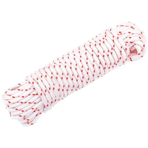 Fune Di Avviamento A Strappo Bianco E Rosso 4 Mm 10 M In Nylon - Foto 1