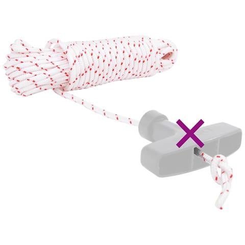 Fune Di Avviamento A Strappo Bianco E Rosso 4 Mm 10 M In Nylon - Foto 3
