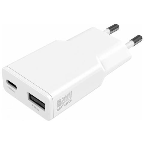 4smarts 541122 Caricabatterie Per Dispositivi Mobili Smartphone, Tablet Bianco Ac Ricarica Rapida Interno - Foto 1