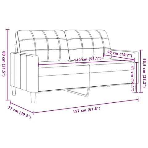 Set Di Divani 2 Pz Con Cuscini Marrone In Velluto - Foto 2