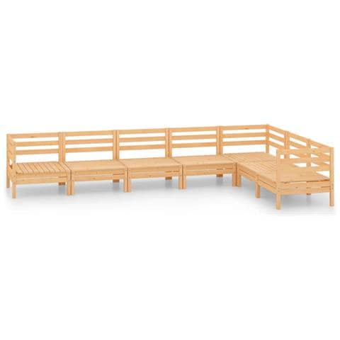 Lusso Casadino -  Set Salotto Da Giardino 7 Pz In Legno Massello Di Pino - Foto 1
