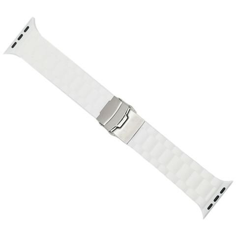 Cinturino Per Apple Watch Series 1-7 E Se White 38/40 Millimetri - Foto 3