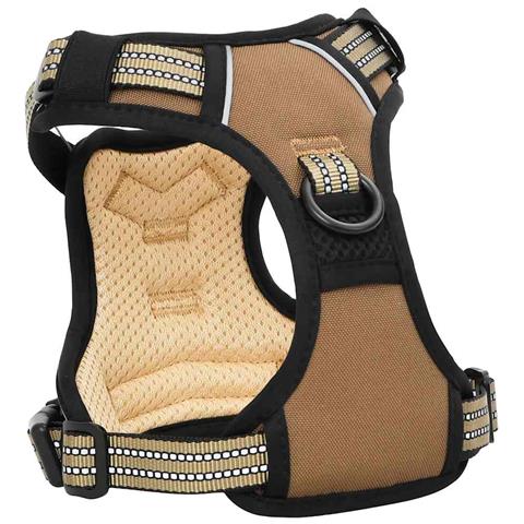 Pettorina Cani con Guinzaglio e Collare Regolabile Marrone L - Foto 2