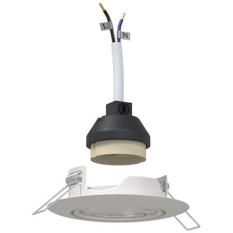 Fari Incassati 12 pezzi Rotondo GU10 Bianco Ø90 mm Acciaio - Foto 1