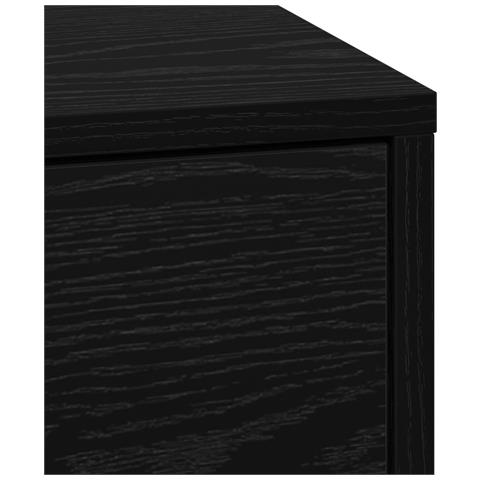 Mobiletto da comodino con luci LED rovere nero legno ingegnerizzato - Foto 9