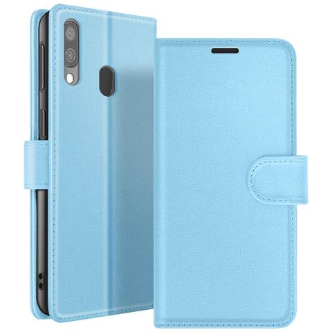 Custodia A Portafoglio Per Samsung A40 Con Supporto E Linguetta Magnetica, Azzurro - Foto 1