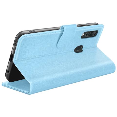 Custodia A Portafoglio Per Samsung A40 Con Supporto E Linguetta Magnetica, Azzurro - Foto 5