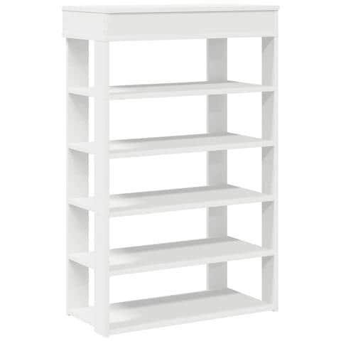 Scarpiera Bianca 60x30x98 cm in Legno Multistrato - Foto 1