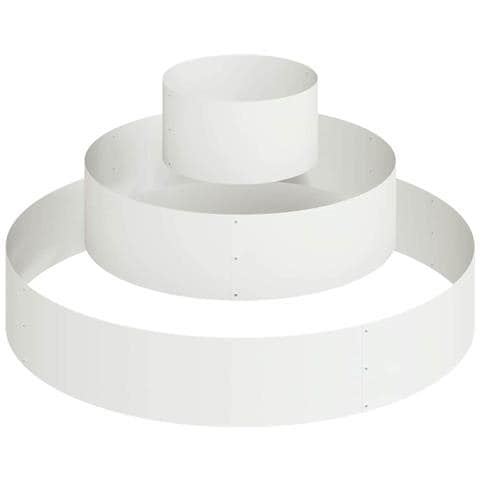 Vaso da giardino Bianco 120 x 120 x 20 cm Acciaio - Foto 1