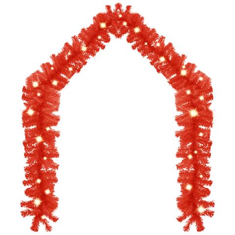 Lusso Casadino - Ghirlanda Natalizia Con Luci A Led 20 M Rosso - Foto 1