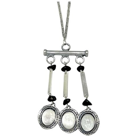 Collana Lunga Carina Con Ciondoli Vintage In Argento 10µ - Foto 3