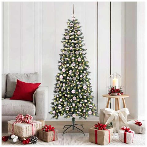 Albero di Natale artificiale con 300 LED Verde 180 cm - Foto 2