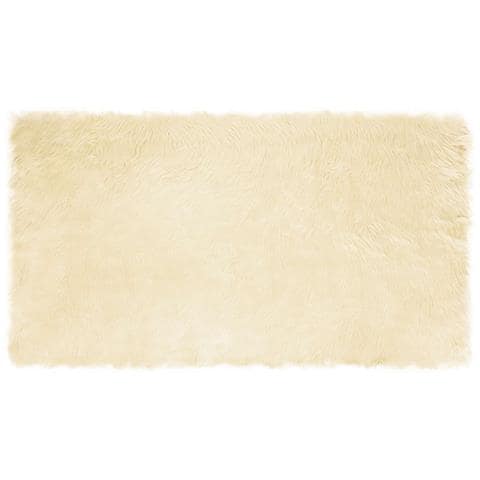 Tappeto Pecora Tafalla Crema 80 x 150 cm Poliestere - Foto 1