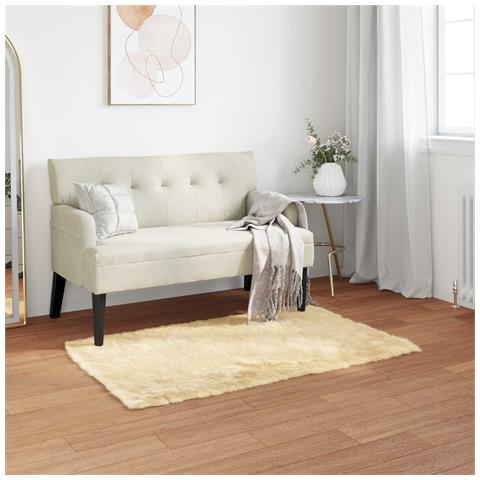 Tappeto Pecora Tafalla Crema 80 x 150 cm Poliestere - Foto 2