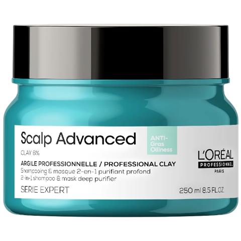 L'oreal Professionnel, Serie Expert Scalp Advanced, Maschera Crema Trattamento Capelli, Per Purificare, 250 Ml - Foto 1