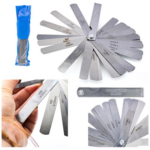 Szczelinomierze 0,04-0,8mm Set 32 Pezzi - Precisione E Durata | Misurazione Spazi E Distanze | Uso Industriale E Meccanico - Foto 1