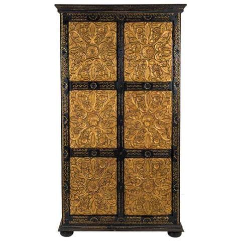 Mobile In Legno Intagliato Nero 102x44x183h - Foto 2