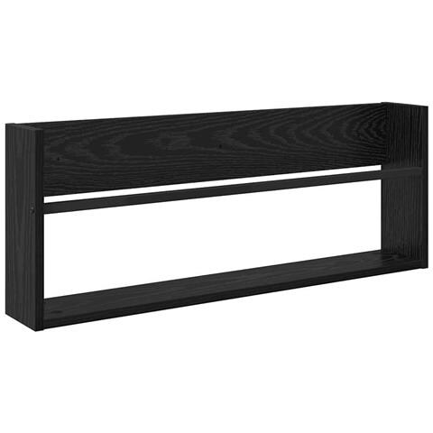 Scaffale per riviste Rovere Nero 80 x 12 x 30 cm - Foto 1