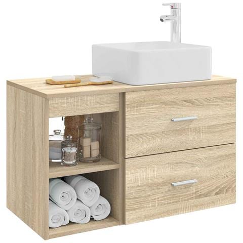 Set di mobili per il bagno 2 pcs Rovere Sonoma - Foto 2