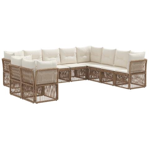 Set Divano da Giardino 10 pcs Beige polyrattan - Foto 1