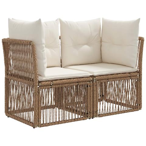 Set Divano da Giardino 10 pcs Beige polyrattan - Foto 2