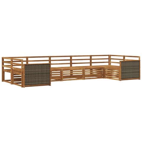 Set di divani da esterno 7 pcs Naturale - Foto 1