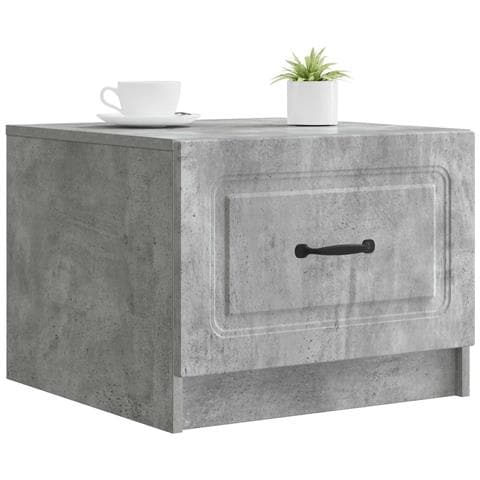 Tavolino da salotto con cassetto Grigio Cemento 49 x 50 x 37 cm - Foto 2