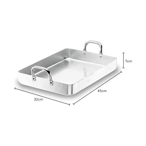 20545F - Teglia da forno con manico fisso 45 cm in alluminio - Foto 2