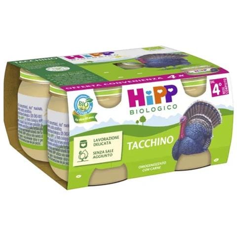 Hipp Bio Omogeneizzato Tacchino 4 Pezzi da 80 g - Foto 1