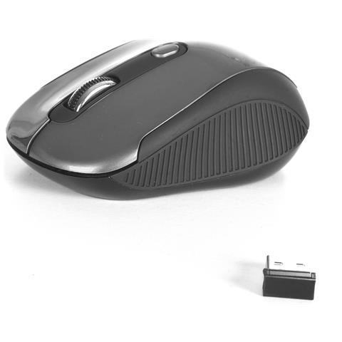 Mouse Ottico Mini Wireless 800/1600dpi Con 3 Tasti + Rotella Scorrimento Colore Grigio - Foto 2