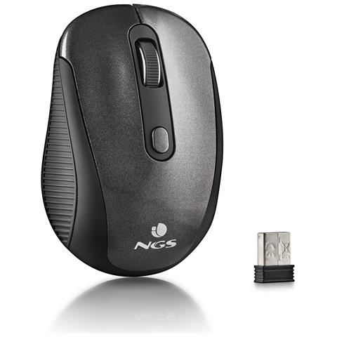 Mouse Ottico Mini Wireless 800/1600dpi Con 3 Tasti + Rotella Scorrimento Colore Grigio - Foto 1