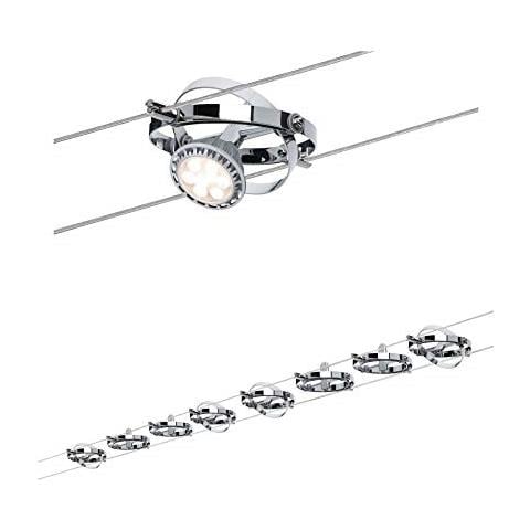 94153 Sistema Cavo Cardan Max. 8x10w Gu5,3 Cro Opaco / cromo 230/12v 80va Metallo, 1000 Cm X 0,5 Cm X 16,5 Cm - Foto 1