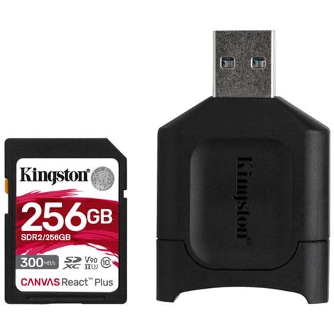 Scheda SDXC Canvas React Plus 256 GB UHS-II di Classe 10 Velocità 300 MB / s in lettura + Lettore di schede incluso - Foto 1