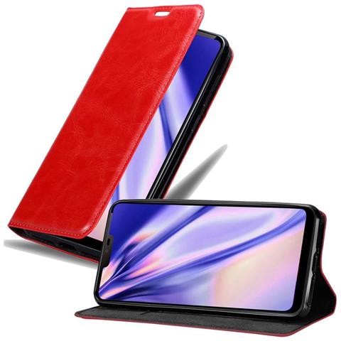 Cadorabo Custodia Compatibile Con Lg G7 Thinq In Rosso Mela - Coperchio Protettiva Con Chiusura Magnetica, Funzione Stand E Tasca Per Le Carte - Foto 1