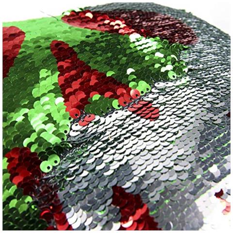 Principessa Cuscino Con Paillettes, Colore: Bianco, Verde, 30 X 30 Cm - Foto 2