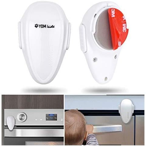 Forno Bambino Serrature Di Sicurezza Set Di 2 Termoresistente 3m Serrature Adesive Per Cucina Childproofing Bottone Doppia Design Cucina Economica Vigilanza Adatto Per Lavatrice Lavastoviglie E Forno A Microonde Bianco - Foto 1