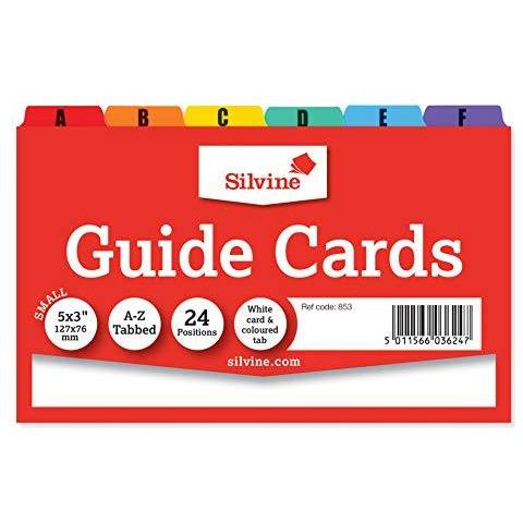 5x3 Card In Bianco Normale Schede A-z. Ref 853 (126 X 76mm) - Foto 1