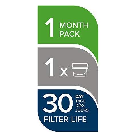 Filtro Frigo Brocca Di Acqua Per La Riduzione Di Microplastiche Cloro Calcare E Impurit Blu 2.8 L - Foto 2